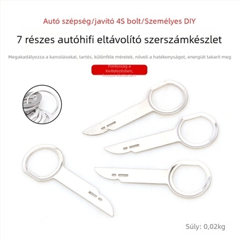 7 részes készlet autós audio demontáló eszközök, fémből, a műszerfalhoz