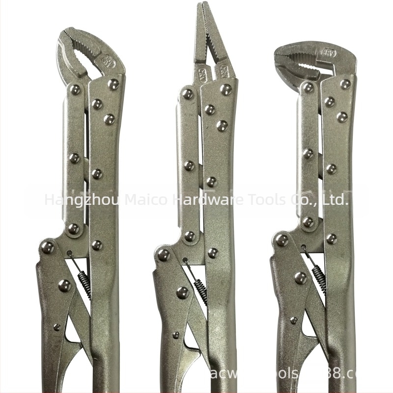 MACWORK 3 darabos hosszú nyakú fogó készlet, 45° és 80° hajlított harapókkal, szénacélból