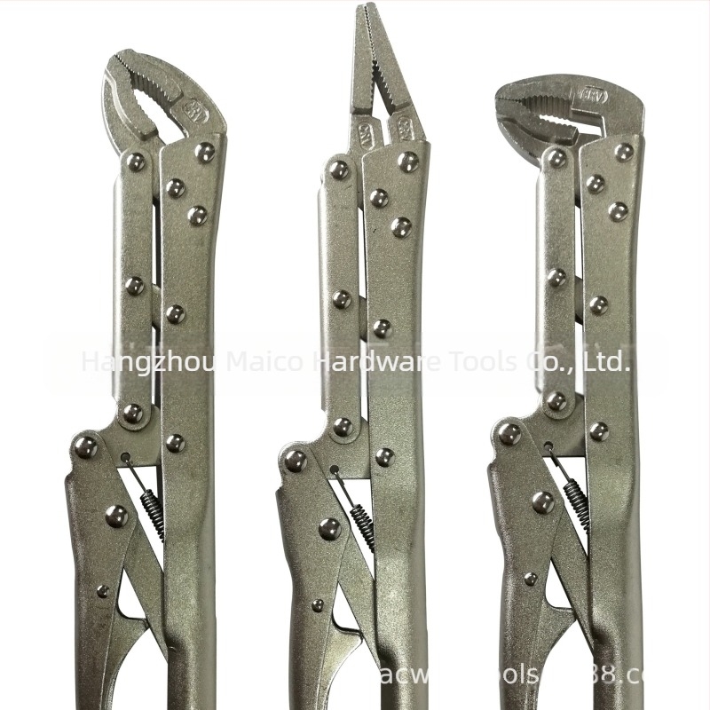 MACWORK 3 darabos hosszú nyakú fogó készlet, 45° és 80° hajlított harapókkal, szénacélból