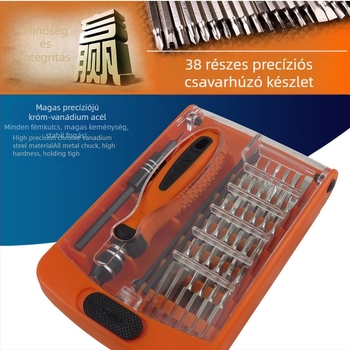 38 részes multifunkciós csavarhúzó készlet elektronikai javításhoz, Apple iPhone és digitális órákhoz
