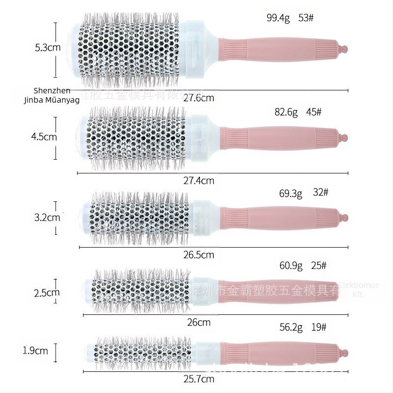Jinba hajkefe — ABS anyagú, hengeres göndörítő eszköz