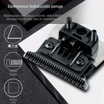 Mythus Model 787 Barber elektromos hajvágó — cserélhető vágófej, éles, varrat nélküli kialakítás, rögzített fej