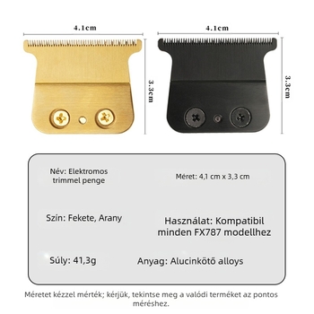 Mythus Model 787 Barber elektromos hajvágó — cserélhető vágófej, éles, varrat nélküli kialakítás, rögzített fej