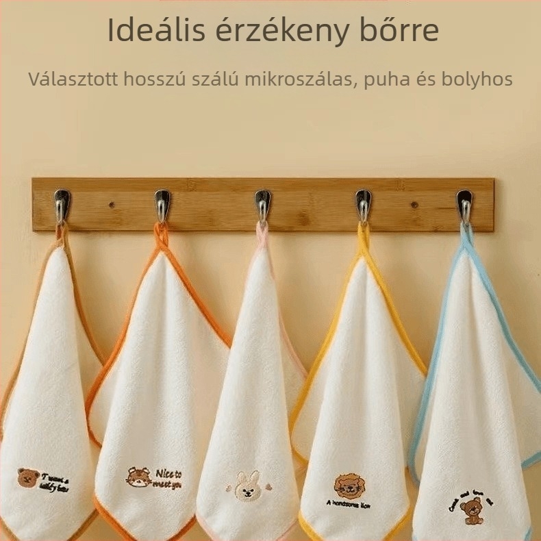 5 darabos gyerek arckendő korall velúr anyagból, Spider-Man rajzfilm dizájn, négyszögletes, 25 g, logó nyomtatás