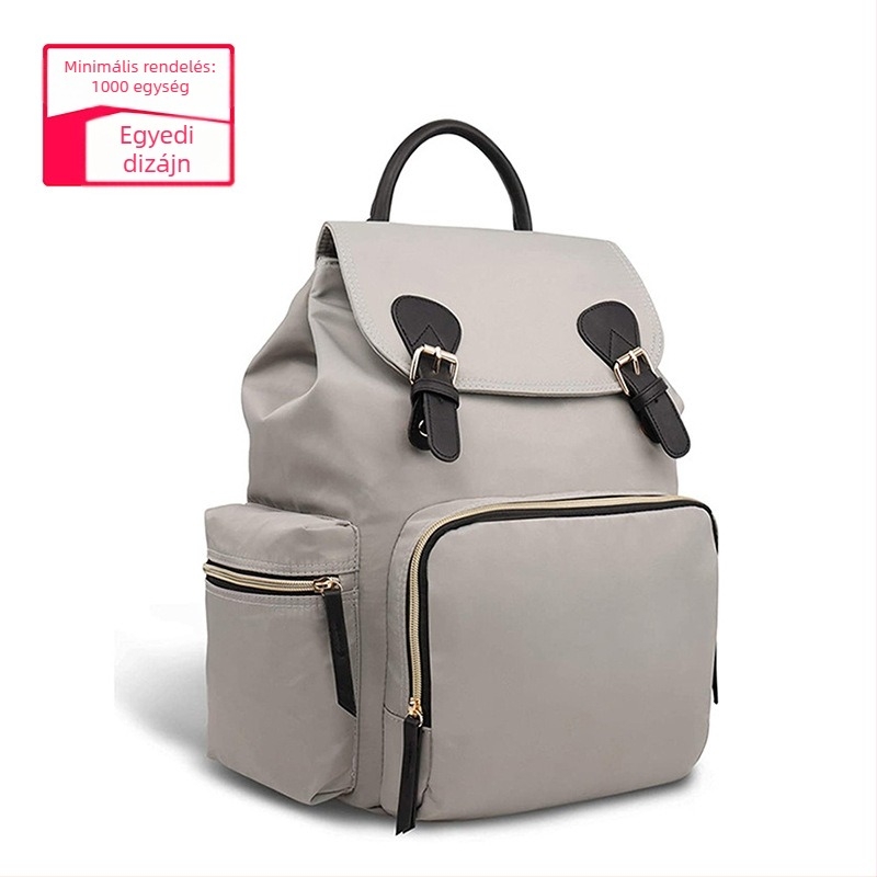 Anyasági hátizsák nagy kapacitású 20–35L, Oxford anyag, szabadidős stílus, dupla vállpántok, cipzáros nyitás, belső cipzáras zseb