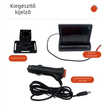 Autós LCD kijelző bébifigyeléshez, Modell TJ4305408, infravörös éjjellátás, felbontás 480x272