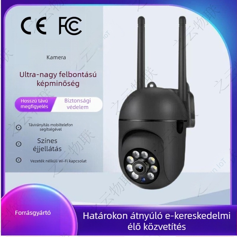 Többfunkciós kamera – 1080p felbontás, 3,6 mm objektív, IR éjszakai látás 10 m-ig, minimális megvilágítás 0.001 lux, ICAM365 alkalmazás