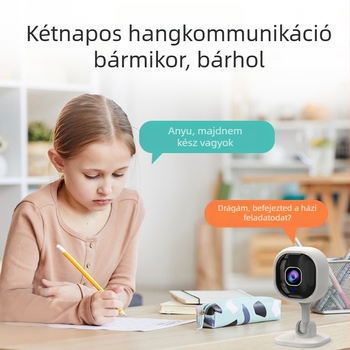 A3 négyzet alakú vezeték nélküli biztonsági kamera - 1080p HD, kétirányú hang, éjjellátás, TF-kártya tárhely