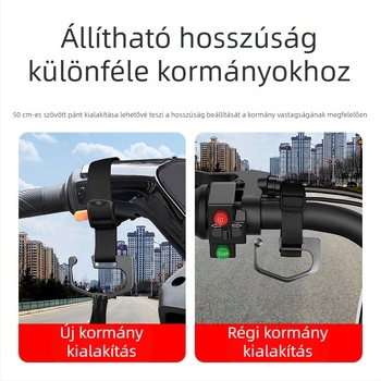 Universális első kampó kerékpárokhoz és babakocsikhoz sisak- és kiegészítő tárolóval