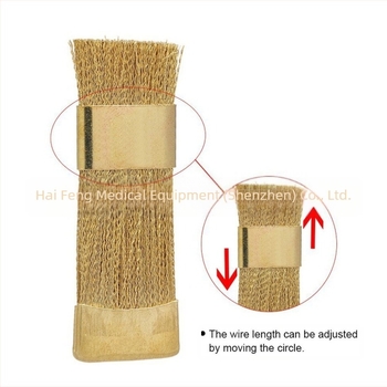 Fogászati rézdrótos tisztító kefe gyökércsatorna fájlok tisztítására; rézdrótos kefe esztergagéphez; manikűrhöz használt rézdrótos kefe – 20 g, OEM