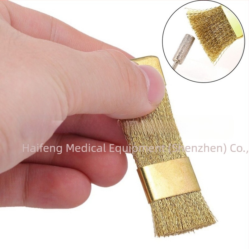 Fogászati rézdrótos tisztító kefe gyökércsatorna fájlok tisztítására; rézdrótos kefe esztergagéphez; manikűrhöz használt rézdrótos kefe – 20 g, OEM