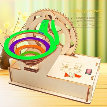 DIY fa elektromos golyóverseny – többfunkciós oktató fizika játék 7–14 éveseknek