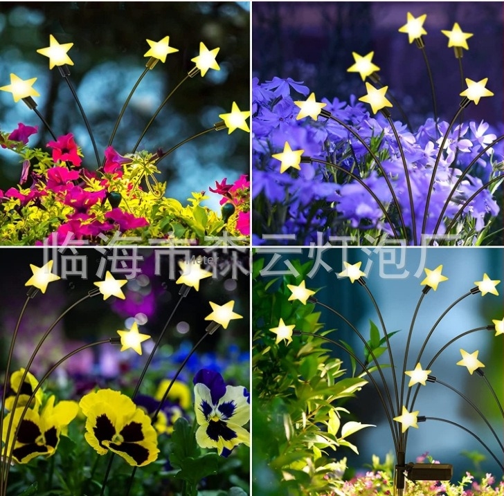 Kültéri napeneres LED-füzér rovar-formájú díszítéshez a kerthez – dekoratív LED-füzér, 0.03W LED-enként, ≤36V, napenergia, IP55, gombos/távvezérlés