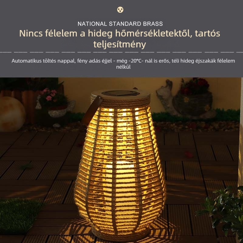 Napelemes kerti lámpa - kültéri vízálló világítás, modell XX-22C085, teljesítmény 0,1W, üzemidő 6–12 óra, geometriai/absztrakt dizájn