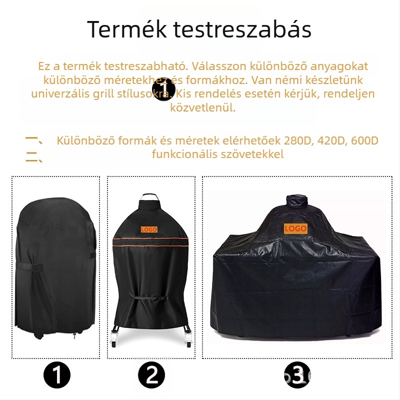 BBQ esővédő takaró – EGGKAMADO márka, Fujian eredet; jogosult magánmárkák: Igen; import: Nem