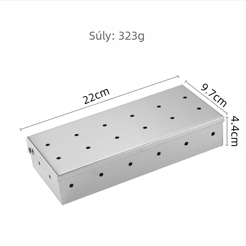 Rozsdamentes acél füstölő doboz, újrahasználható, logóval testreszabható, modern minimalist stílus