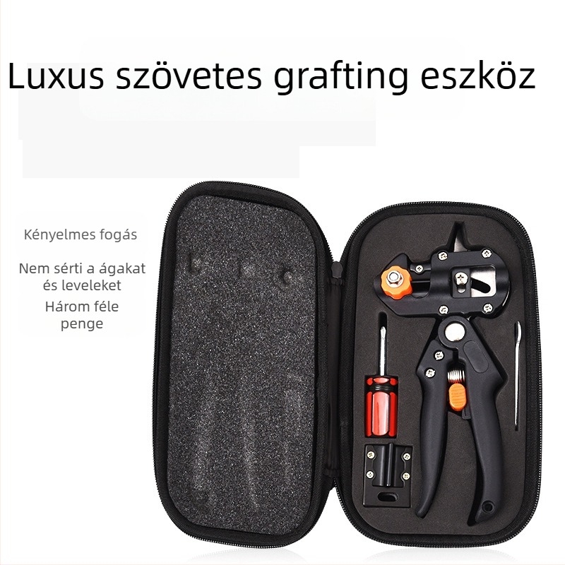 Többfunkciós oltóeszköz palánta és gyümölcsfa oltásához — TSX márka, 45# acél, nyílás 13, tömeg 340, nyél TPR