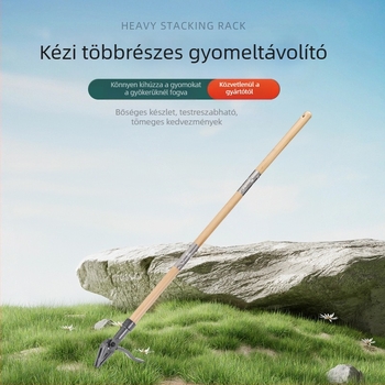 Kézi kerti gyomirtó a gyökér kitépéhez, álló lábpedállal működtetett, háromszintű dizájn