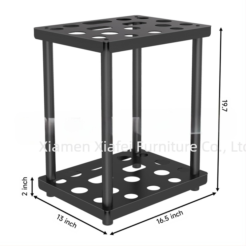 Porfestett acél kerti szerszámok tárolója, padlóra szerelhető, 2 szintes, kültéri tárolásra