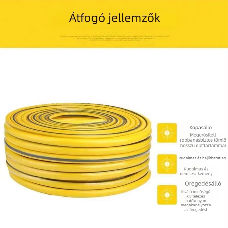 PVC víztömlő, 72 g, háztartási használatra, autómosásra és kert öntözésére