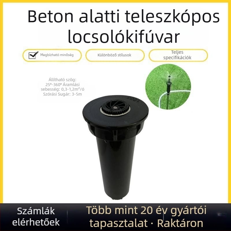 Talajba süllyeszthető forgó öntözőfej gyepre, kiemelhető funkcióval | Yu Rui, mérnöki műanyagok