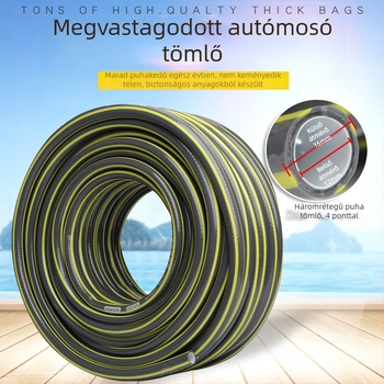 Teljesen rézből készült magasnyomású vízpuskás készlet autómosáshoz, kertbe és virágok öntözéséhez — több állítható sugárzás, tömeg 0,386 kg