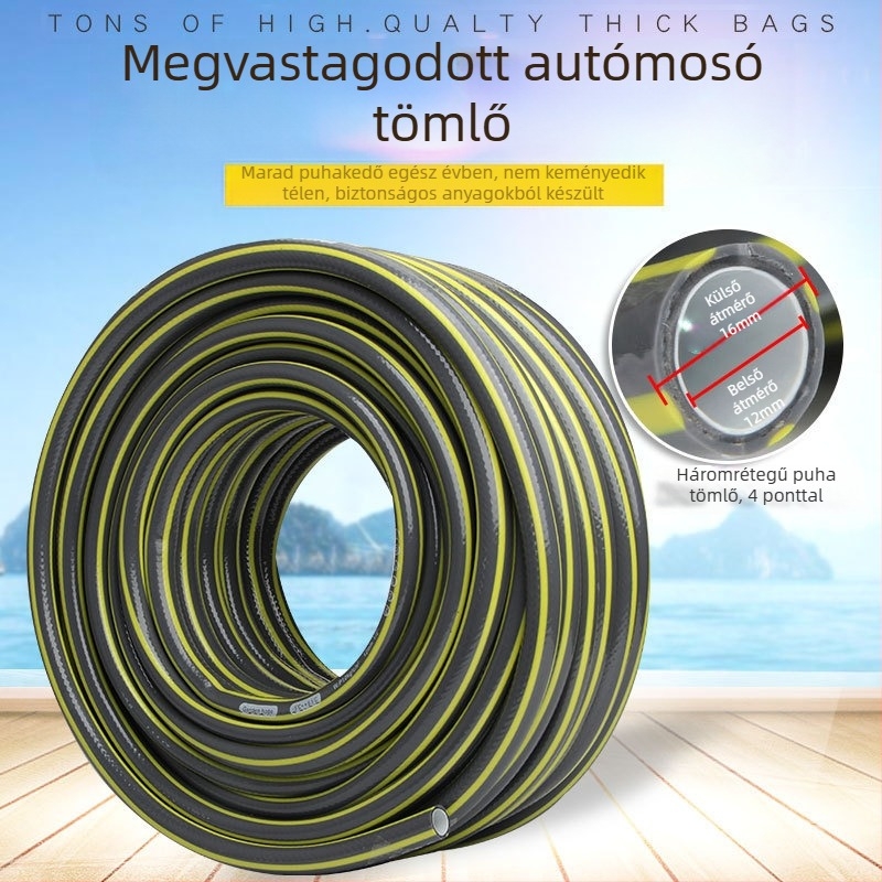 Teljesen rézből készült magasnyomású vízpuskás készlet autómosáshoz, kertbe és virágok öntözéséhez — több állítható sugárzás, tömeg 0,386 kg