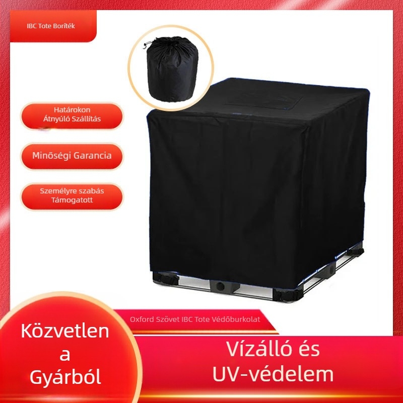 IBC tartályfedél 1000L — kültéri vízálló, porálló, szigetelt, univerzális illeszkedés