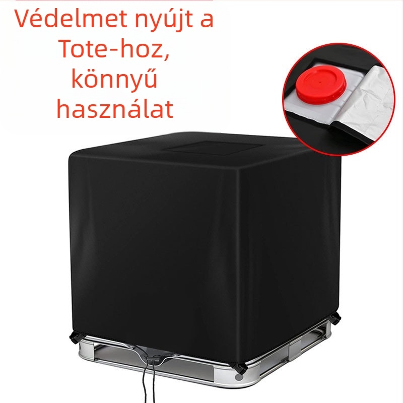 IBC tartályfedél 1000L — kültéri vízálló, porálló, szigetelt, univerzális illeszkedés