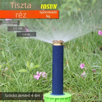 ÁSOTT teleszkópos öntözőfej gyep öntözéséhez, réz + ABS, modell 10069, márka Hongchen, méretek 15,5×5,5 cm, tömeg 120 g