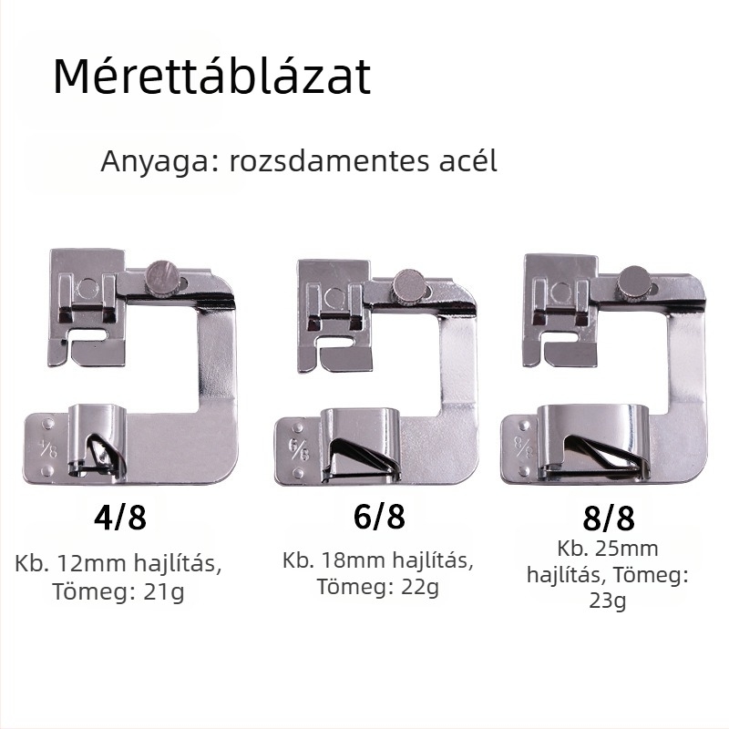 Varrógép nyomóalj készlet – 3 darabos, kompatibil 4/8, 6/8 és 8/8, márka Three Gang
