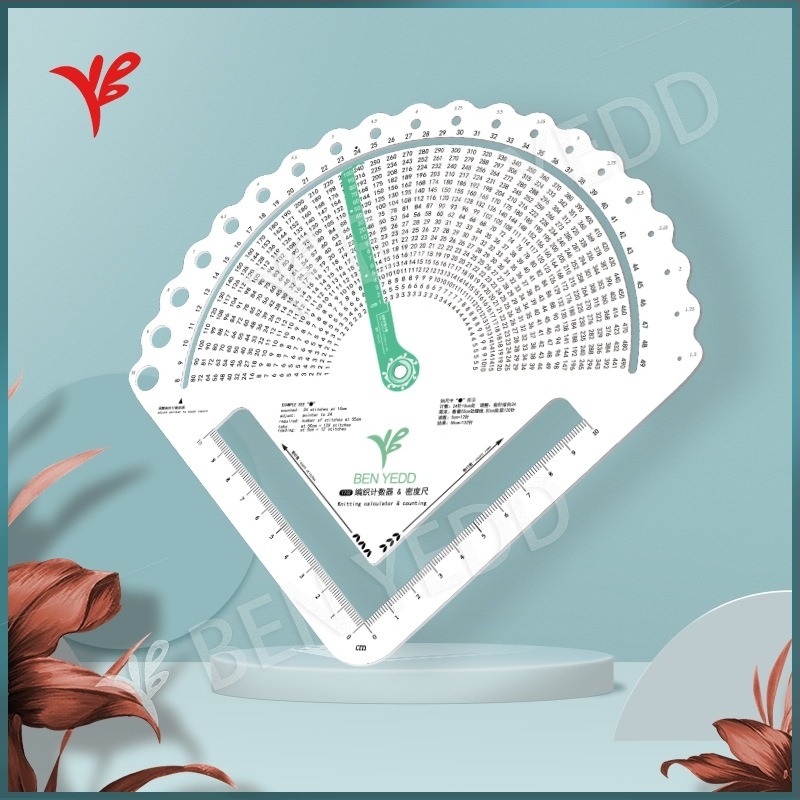 BEN YEDD kötés számláló és sűrűségmérő, ventillátor alakú dizájn, kötés kalkulátor