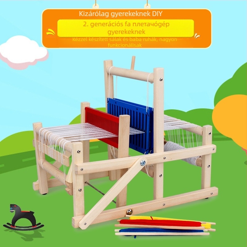 Gyerekeknek szóló univerzális szövőszék — fa, 4–6 év, 10 darab, Good dad