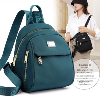 Női hátizsák: vízálló Oxford anyag, kopásálló, lopás elleni védelem, kapacitás 20 L alatt