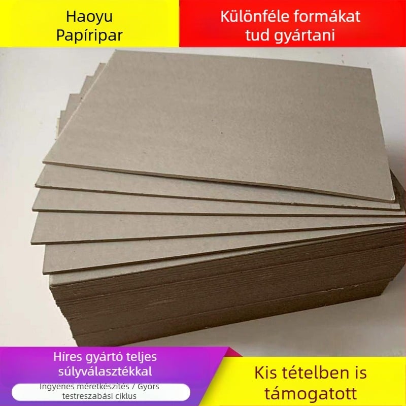 Kartonpapír, A osztály, 2 mm vastagság, 1300 gsm, Kraft borítékokhoz, élelmiszer-csomagoláshoz és marhabőrből készült kartonokhoz