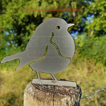 Vas madársziluett – művészeti sziluett otthoni dekorációhoz, fém állatsiluett a kertbe, utazási emlékek ajándék osztálytársaknak, univerzális modell
