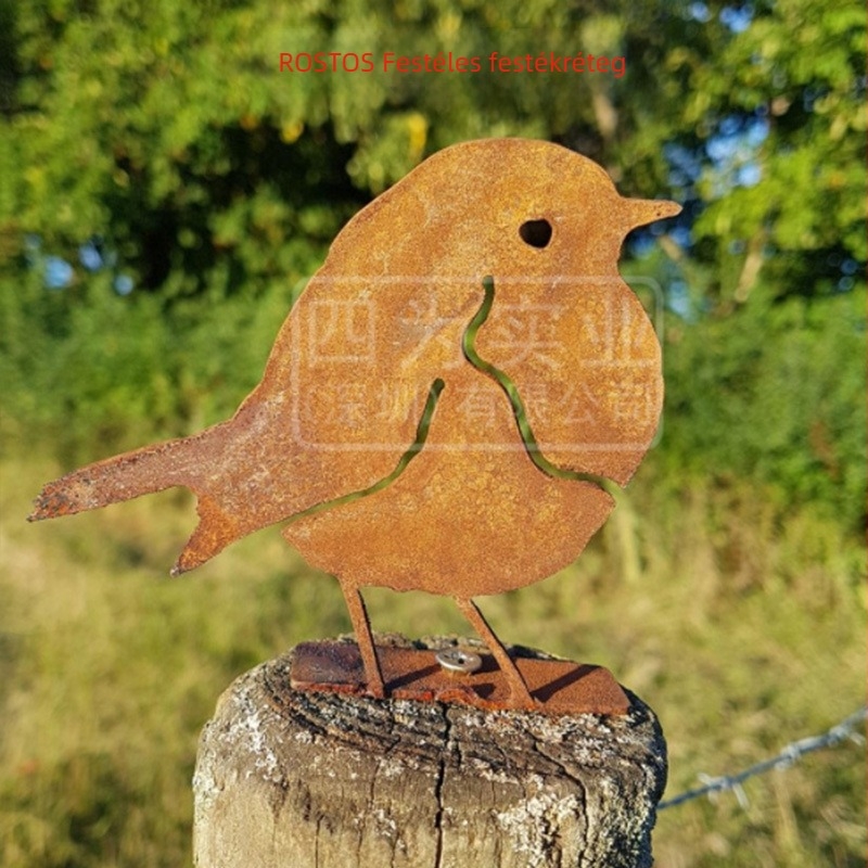 Vas madársziluett – művészeti sziluett otthoni dekorációhoz, fém állatsiluett a kertbe, utazási emlékek ajándék osztálytársaknak, univerzális modell