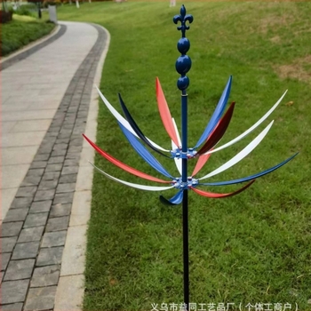 Kültéri fém szélmutató – modern minimalist design kerthez és gyephez; vasból, univerzális használat, karton csomagolás