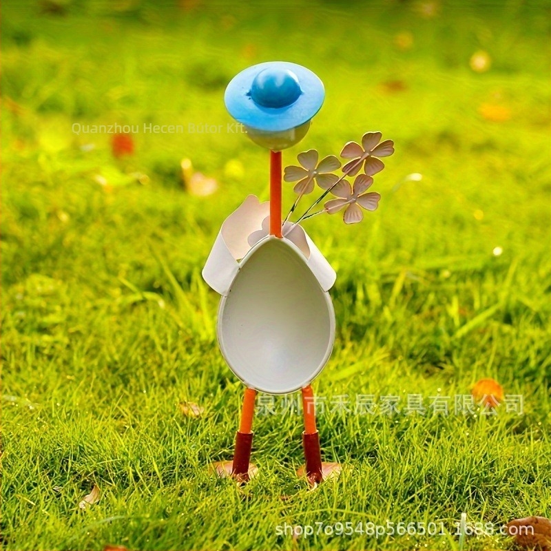 Fém kacsa üdvözlő szobor kerthez és otthonhoz – pásztorális stílusú állati dekoráció