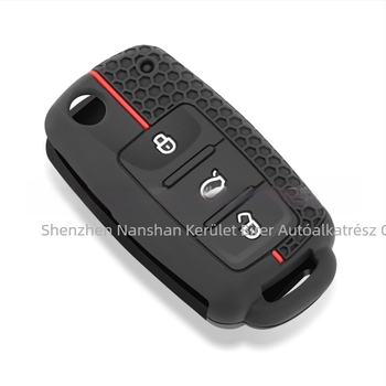 Volkswagen szilikon kulcs tok – 3 gombos összecsukható dizájn, méhsejt mintázat