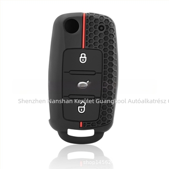 Volkswagen szilikon kulcs tok – 3 gombos összecsukható dizájn, méhsejt mintázat