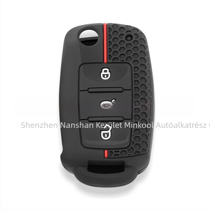 Volkswagen szilikon kulcs tok – 3 gombos összecsukható dizájn, méhsejt mintázat