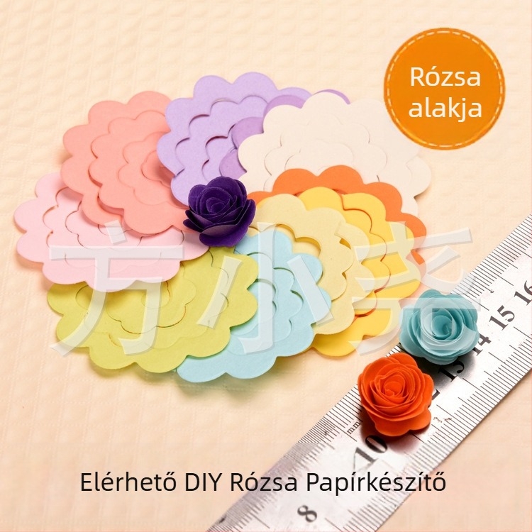 Geometriai papírrózsák – kézzel készített origami, derivált papír, félkézi-félautomata gyártás, dekoratív akasztás, fltlkxz