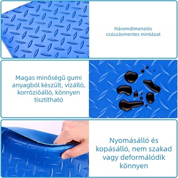 Medencés matrac hullám mintázattal, téglalap alakú PVC anyag, mosható, modern minimalist stílus