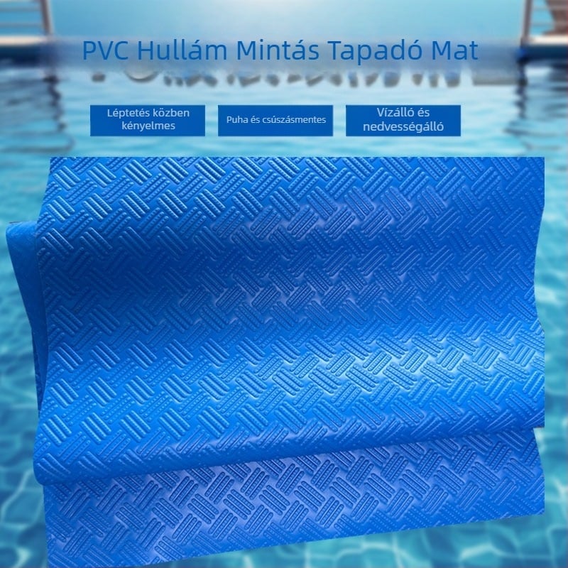Medencés matrac hullám mintázattal, téglalap alakú PVC anyag, mosható, modern minimalist stílus