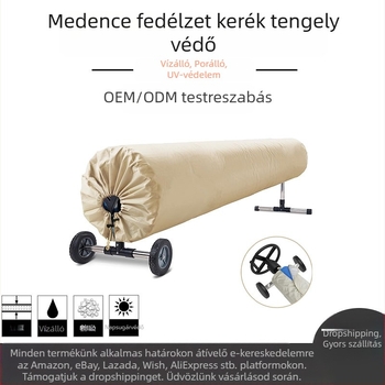 Uszodai takaró rolóhoz védőfedél, alkalmas beépített és felszíni uszodákhoz | 210D Oxford anyag | modern letisztult stílus | testreszabható feldolgozás