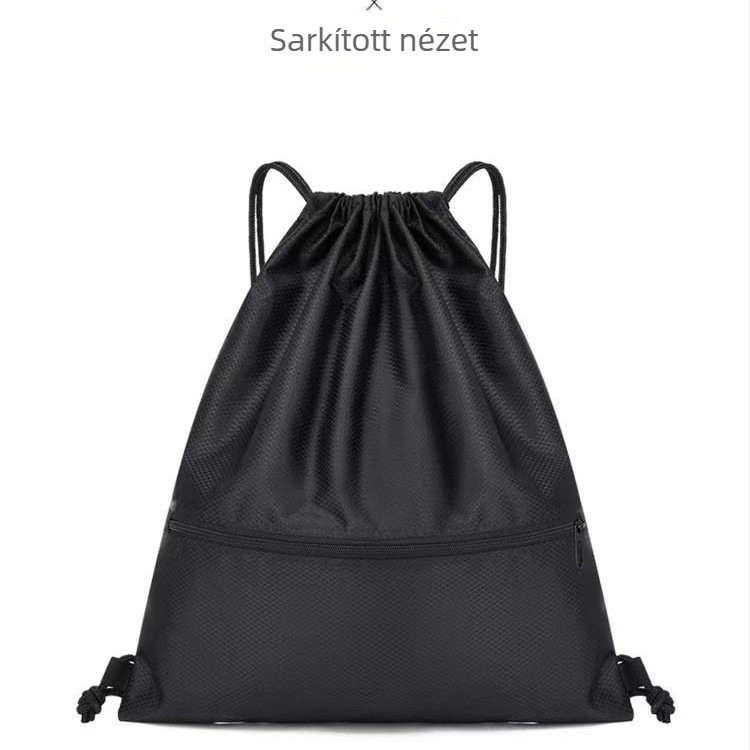Húzóköteles hátizsák, logó nyomtatott, multifunkcionális szabadtéri sportokra