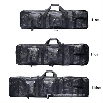 Taktikai fegyvertáska - 600D Oxford anyag, kétszintes kialakítás, kézi hordozás, kültéri kamufláž stílus