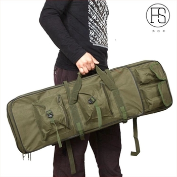 Taktikai fegyvertáska - 600D Oxford anyag, kétszintes kialakítás, kézi hordozás, kültéri kamufláž stílus