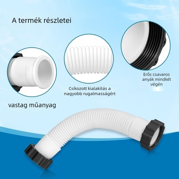 PVC tömlő Intex homokszűrő pumpához — Kompatibilis Intex Sand Filter Pump, Modell: Tömlő